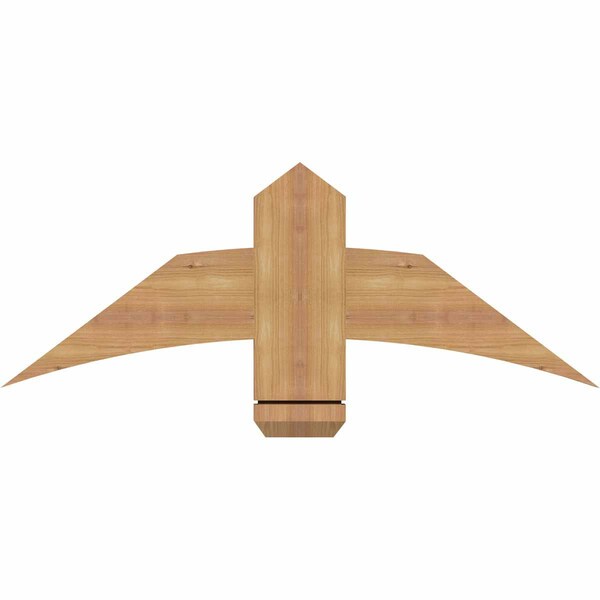 Ekena Millwork Bellingham Timber Gable Bracket, Western Red Cedar, 36"W x 13"H x 1 1/2"D x 5 1/2"F, 9/12 Pitch GBW036X13X0206BEL00SWR - main